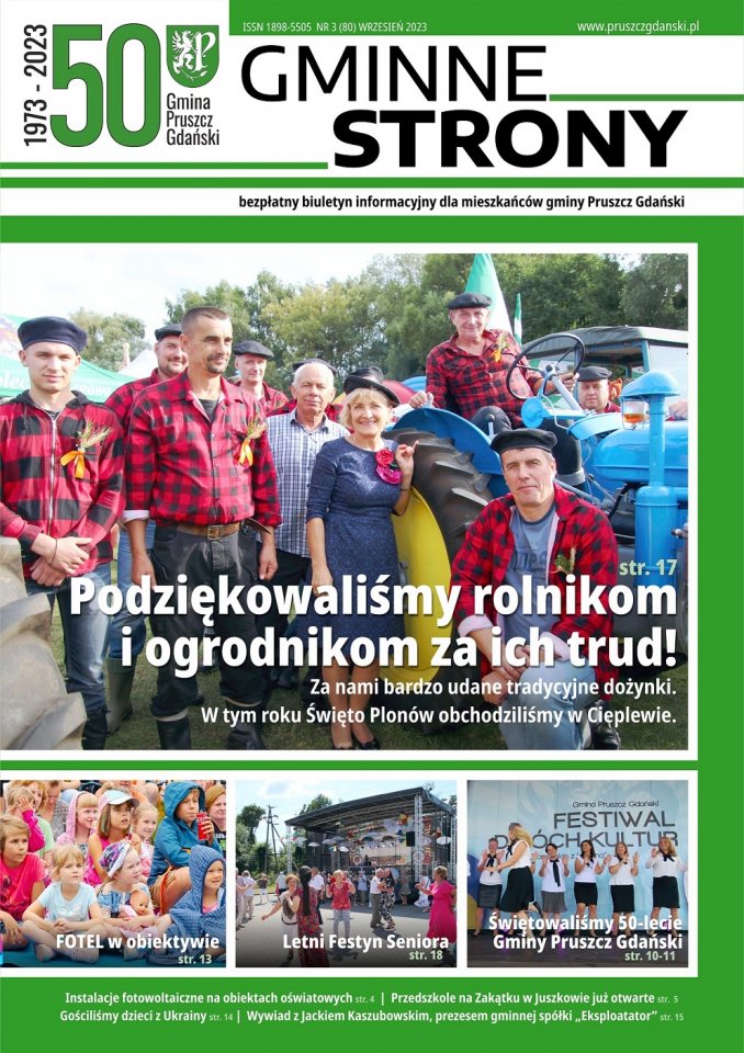 Strona tytułowa gazety Gminne strony - Spotkanie Wójta gminy z rolnikami i ogrodnikami